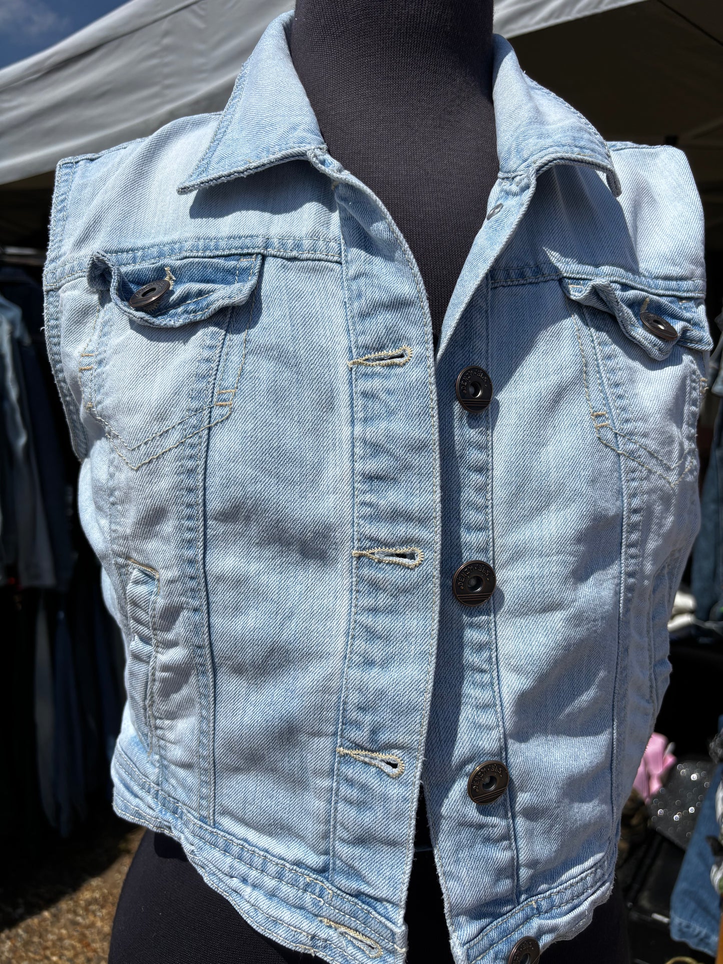 Blue Floral Cowboy Hat Waistcoat