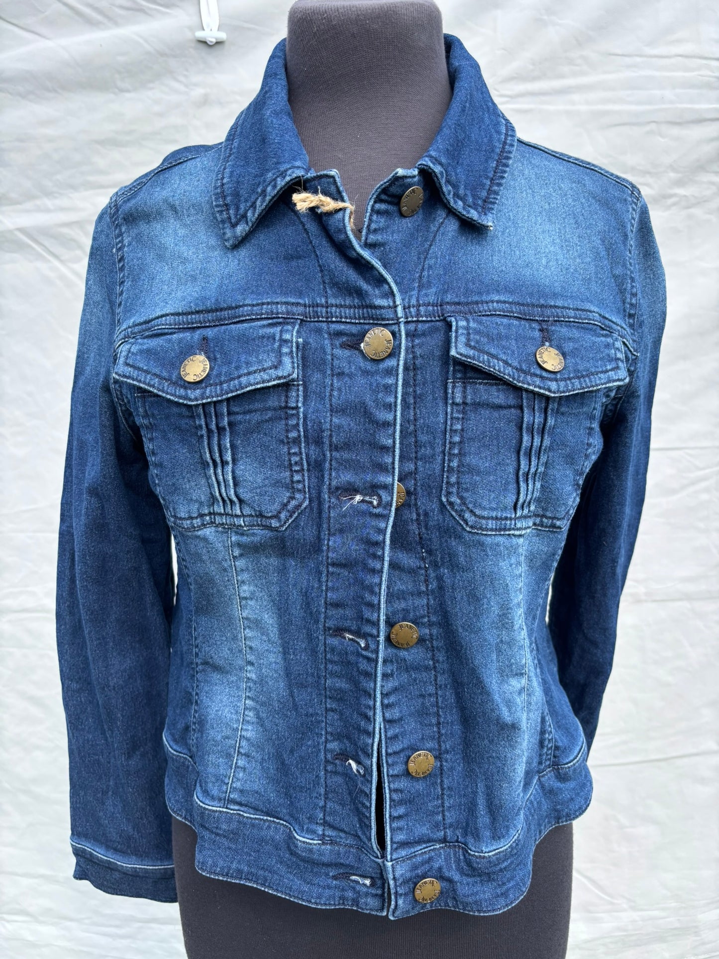 Ladies Denim Jacket Teddy Bear Peeping