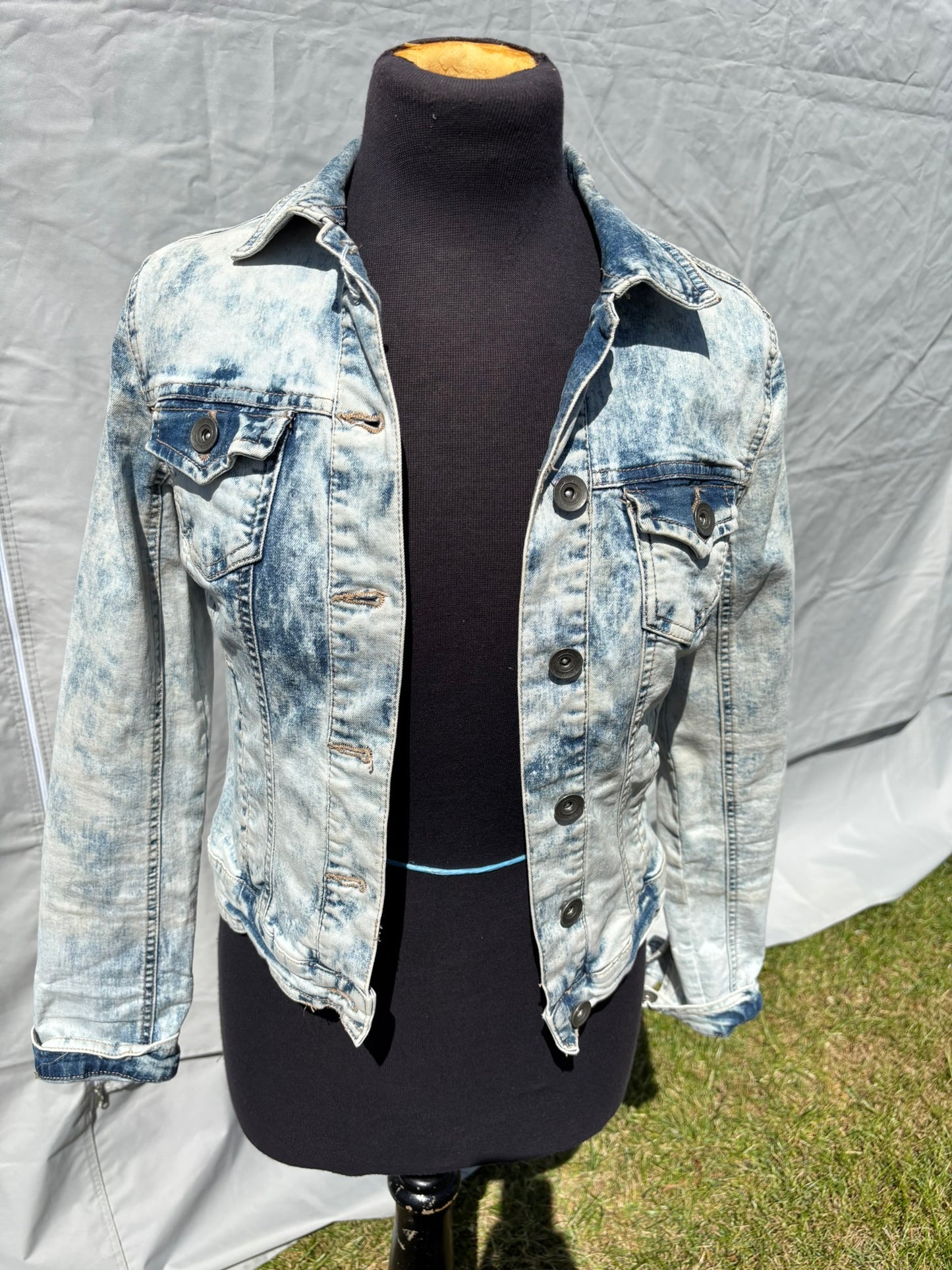 Ladies Denim Jacket Hippie Beetle Car