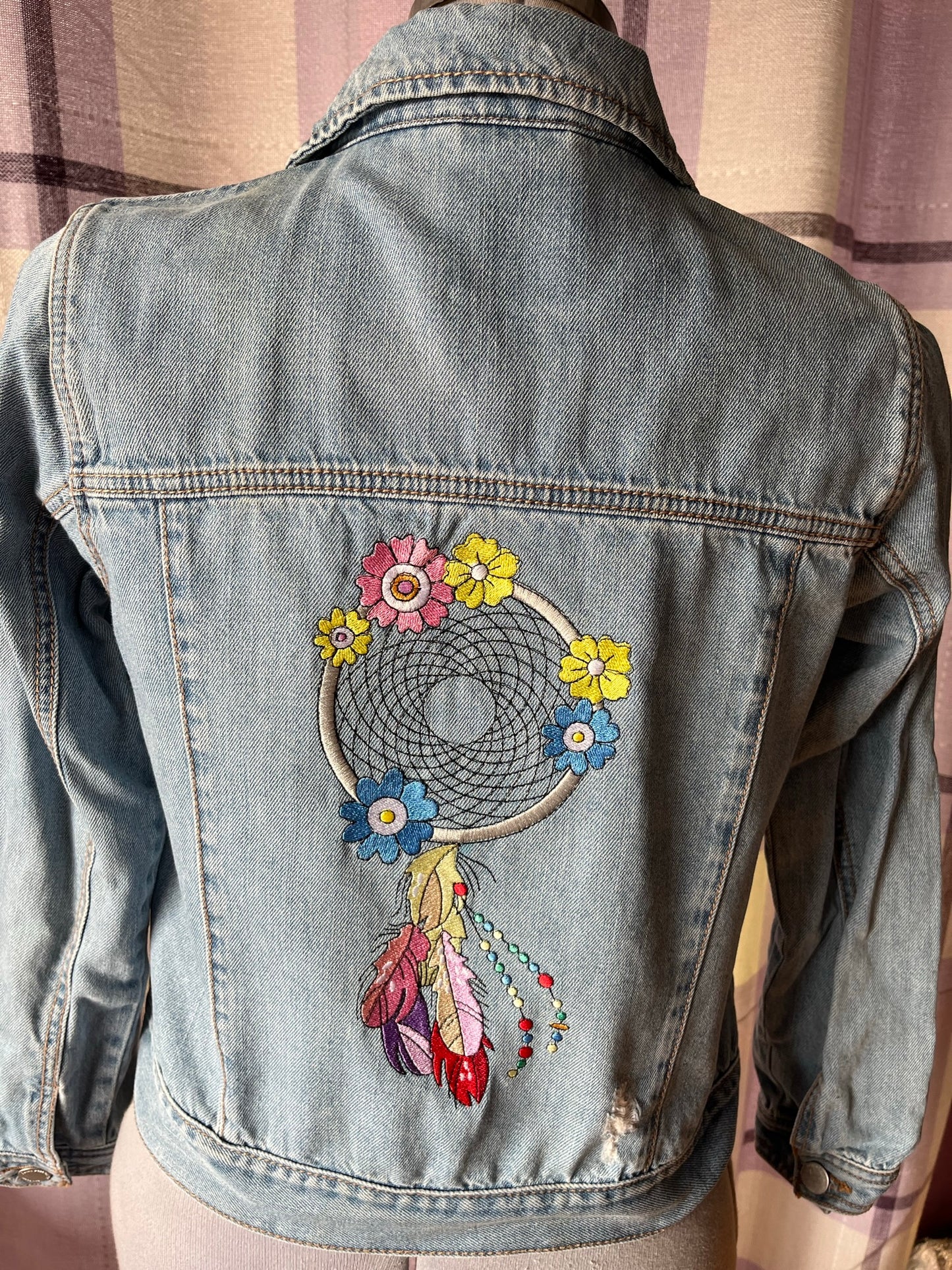 Girl's Denim Jacket with Dream Catcher