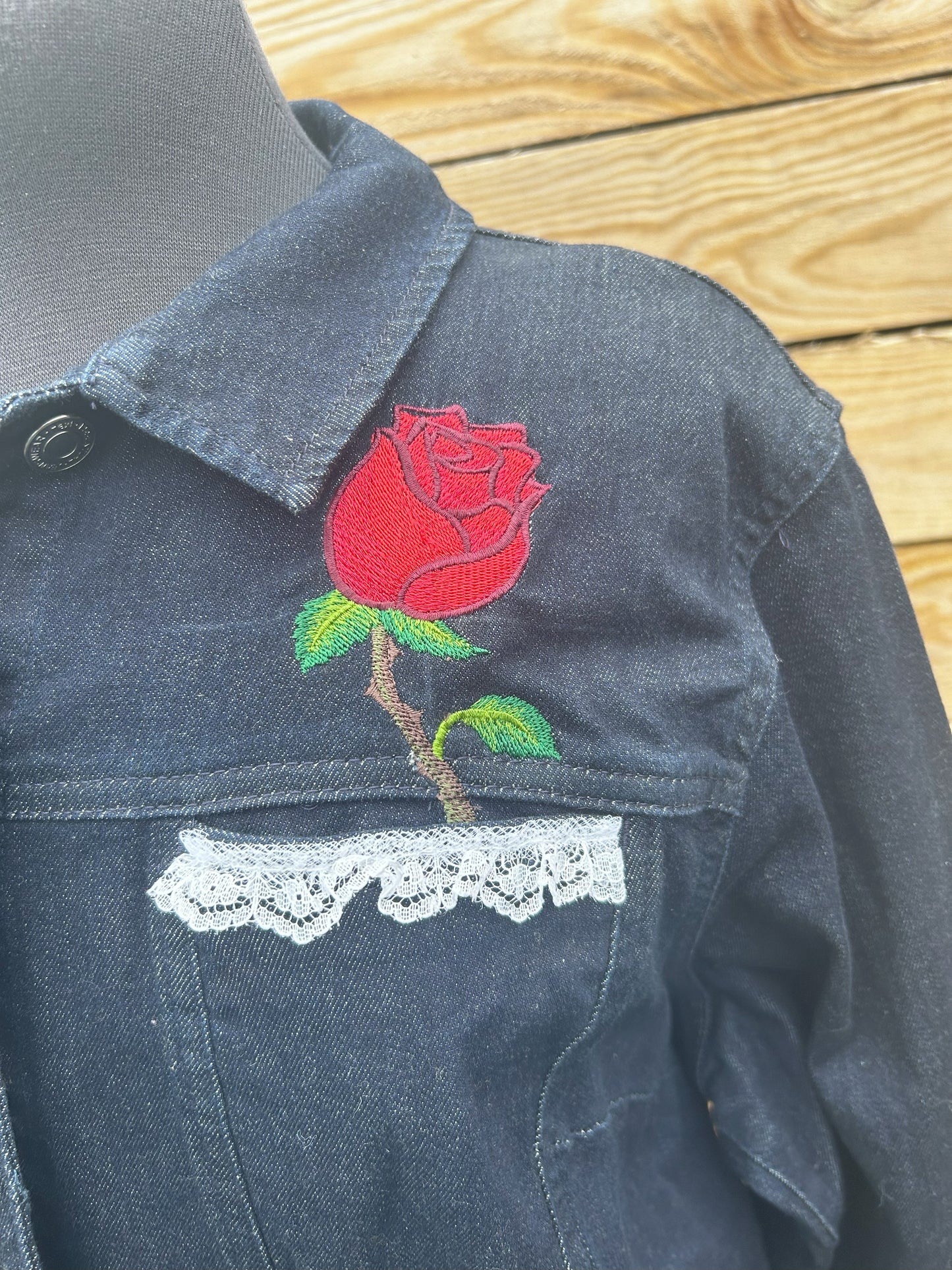 Denim Jacket with Frill - Ladies