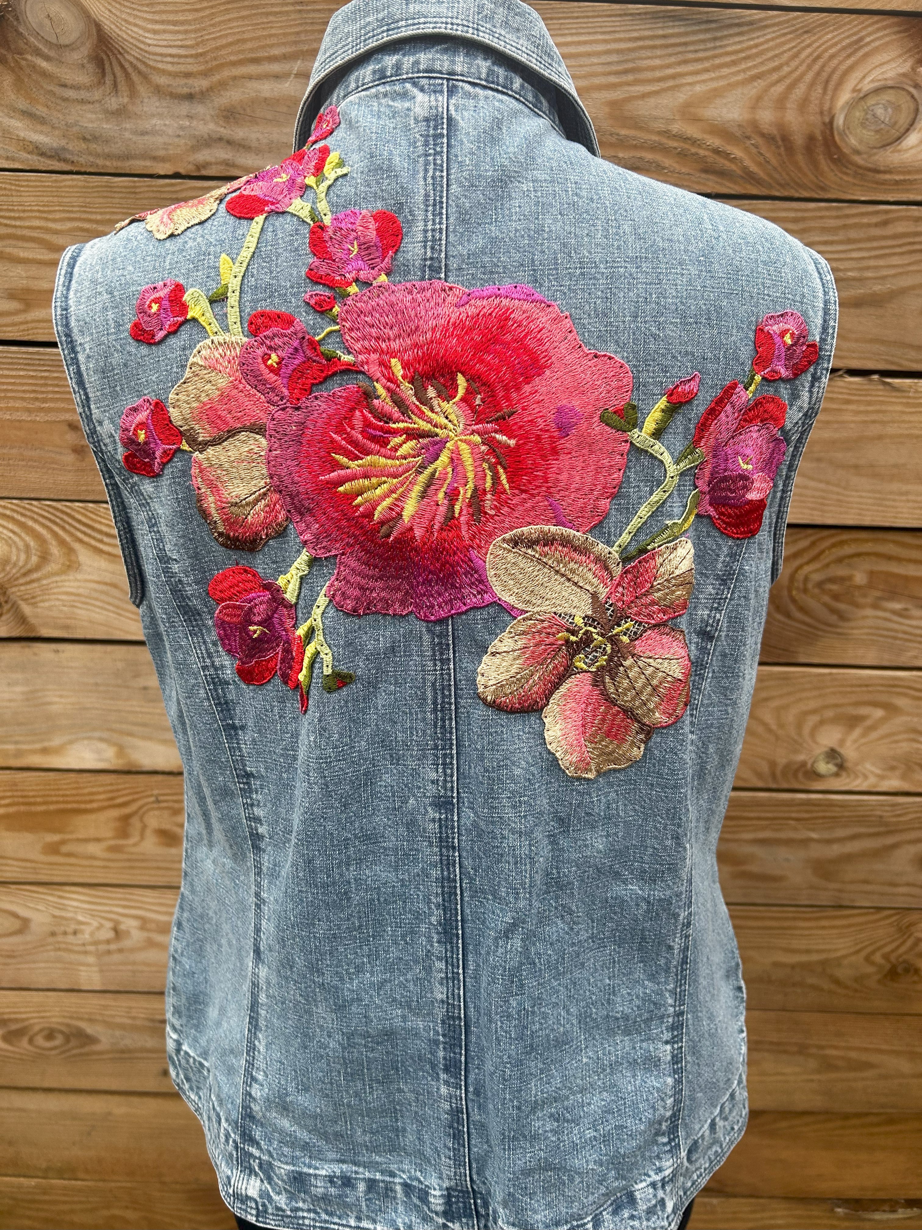 Women Denim Waistcoat Gilet Vest Tops Jeans Fade Fitted Lapel Sleeveless  Jacket | eBay