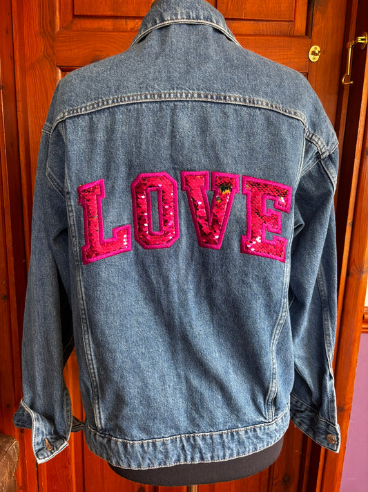 Sequin Love Denim Jacket