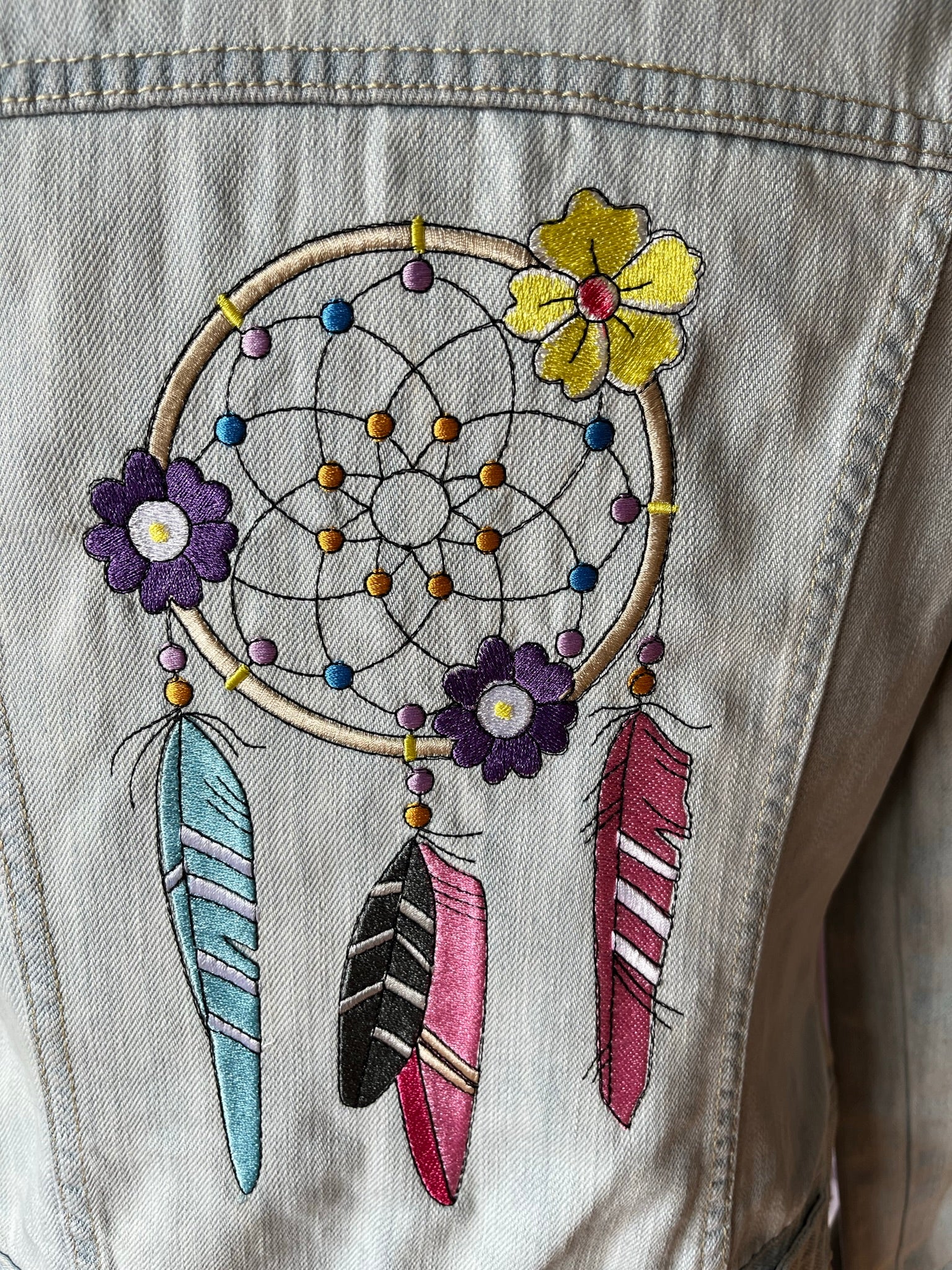 Flower Dream Catcher Denim